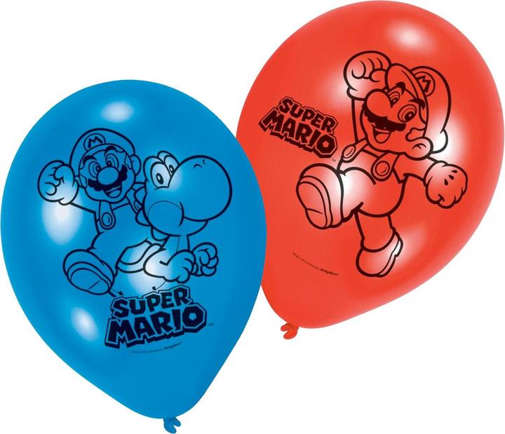 Image du produit Amscan 6 ballons en latex Super Mario (6 x)