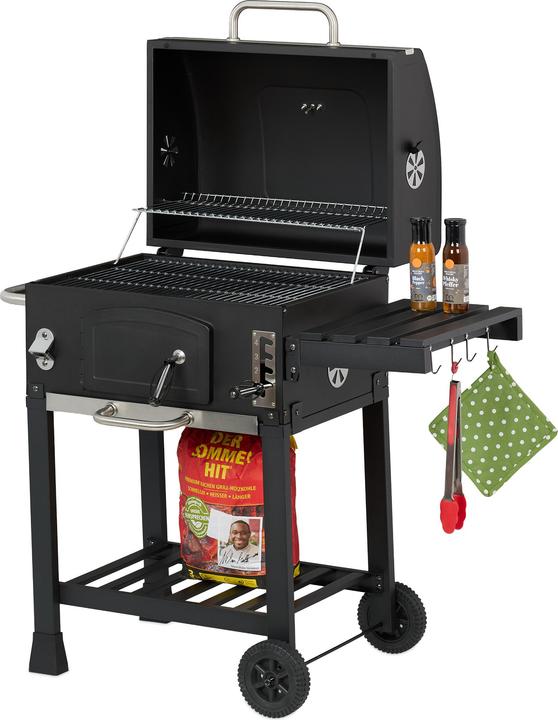 Relaxdays Holzkohlegrillwagen (56.50 cm)