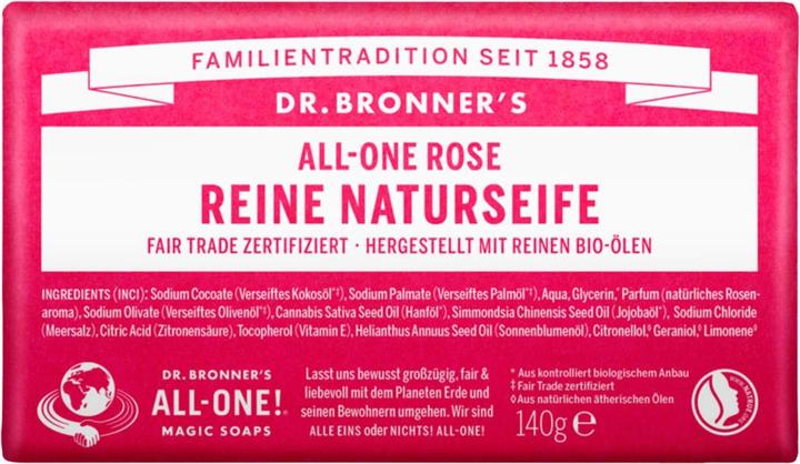 Produktbild Dr. Bronner's All-One Rose (Hartseife, 140 g)
