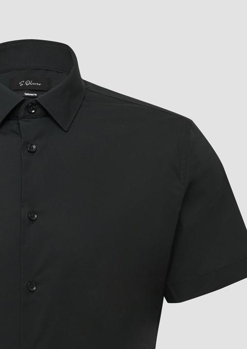 Actual product image S.Oliver Hemd Tailored Fit: Feines Kurzarm-Hemd aus hochwertigem Baumwollstretch (40)