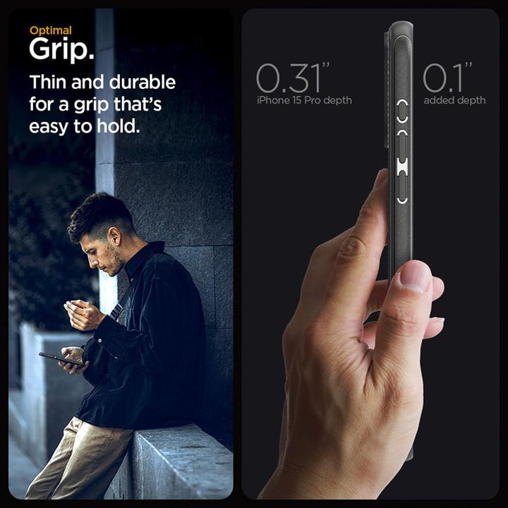 Immagine prodotto Spigen Mag Armor iPhone 15 Pro 6,1" MagSafe nero lucido/opaco (Apple iPhone 15 Pro)