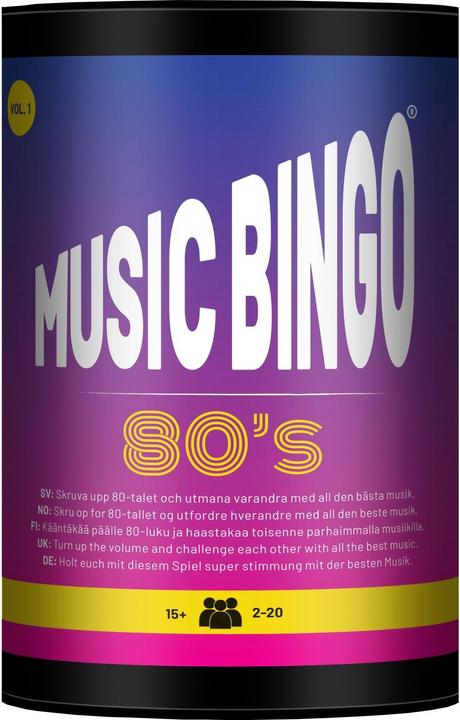 Immagine prodotto SMSCS Games Aps Skru op - Bingo musicale - anni '80 (Bingo musicale anni '80) (Tedesco, Norvegese, Finlandese, Svedese, Inglese)