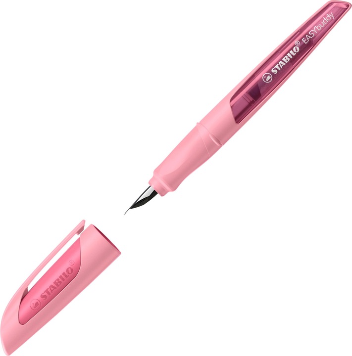 Immagine prodotto STABILO Stilografica per la scuola con pennino per mancini L - EASYbuddy Pastel in Rosy Rouge - (Fard rosato, 1 x)