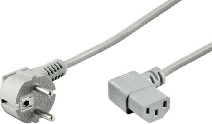 Produktbild Goobay Kaltgeräte Anschlusskabel beidseitig abgewinkelt, 2 m, Grau (2 m)