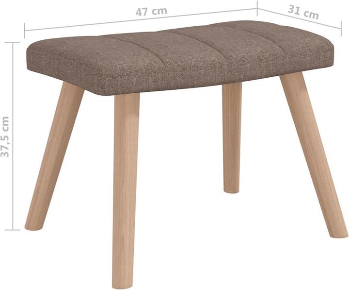 Produktbild vidaXL Schaukelstuhl mit Hocker