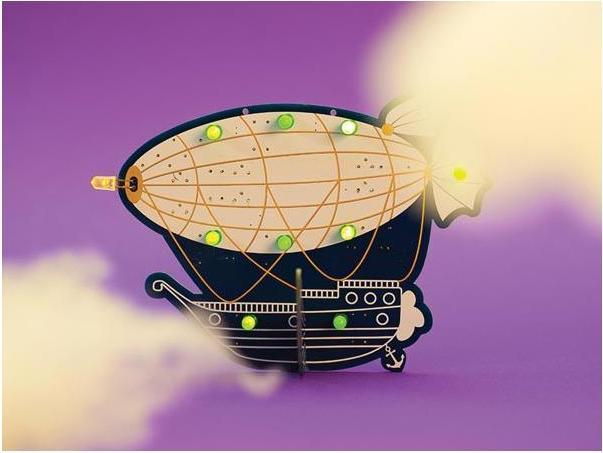 Actual product image Whadda Zeppelin In Retro Design - Learning Kit For Soldering (Electronics kit)