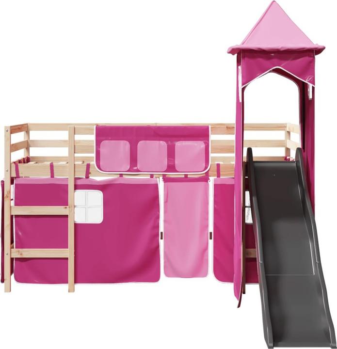 Actual product image vidaXL Children's loft bed with tower (90 x 200 cm)