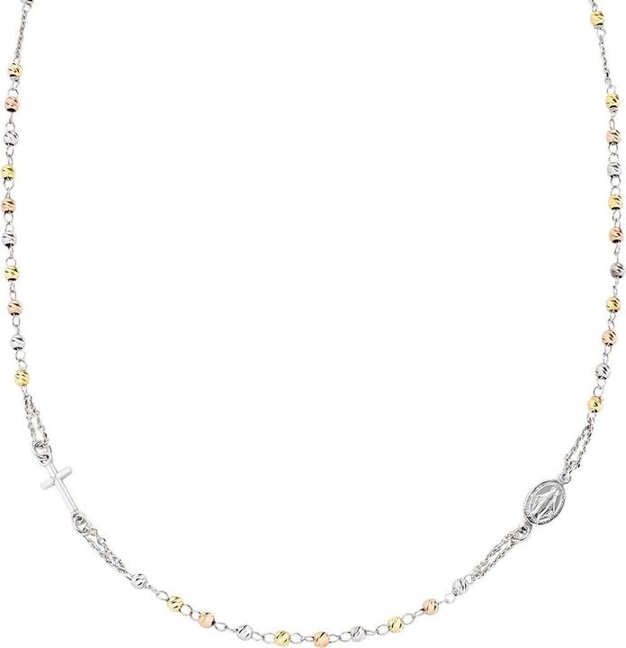 Amen Rosary Round Grains Halskette (Silber 925, 52 cm)