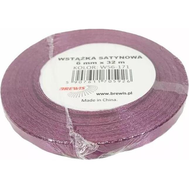 Brewis, Confezione regalo, Pflaumenfarbenes Satinband, 6 mm x 32 m