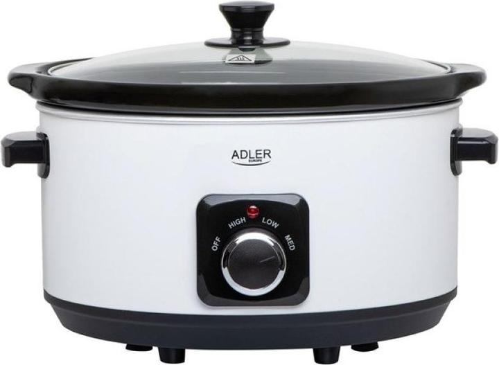 Actual product image Adler AD 6413r Slow cooker, 5.8L, White