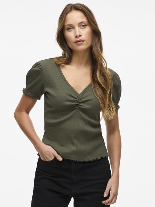 Image du produit Vila V-Ausschnitt Oberteil mit kurzen Ärmeln (S)