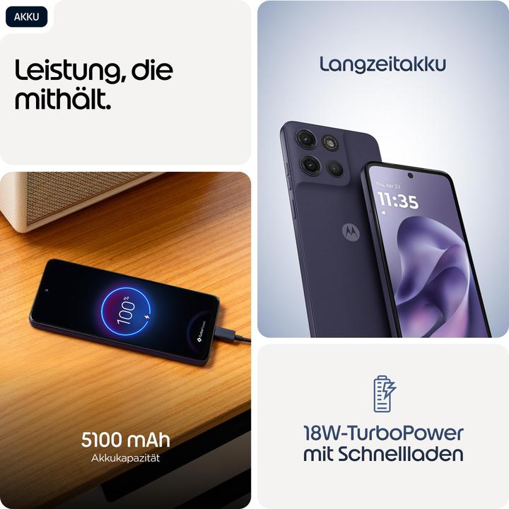 Produktbild Motorola Moto G17 (128 GB, Pantone Evening Blue, 6.72", SIM + eSIM, 4G)