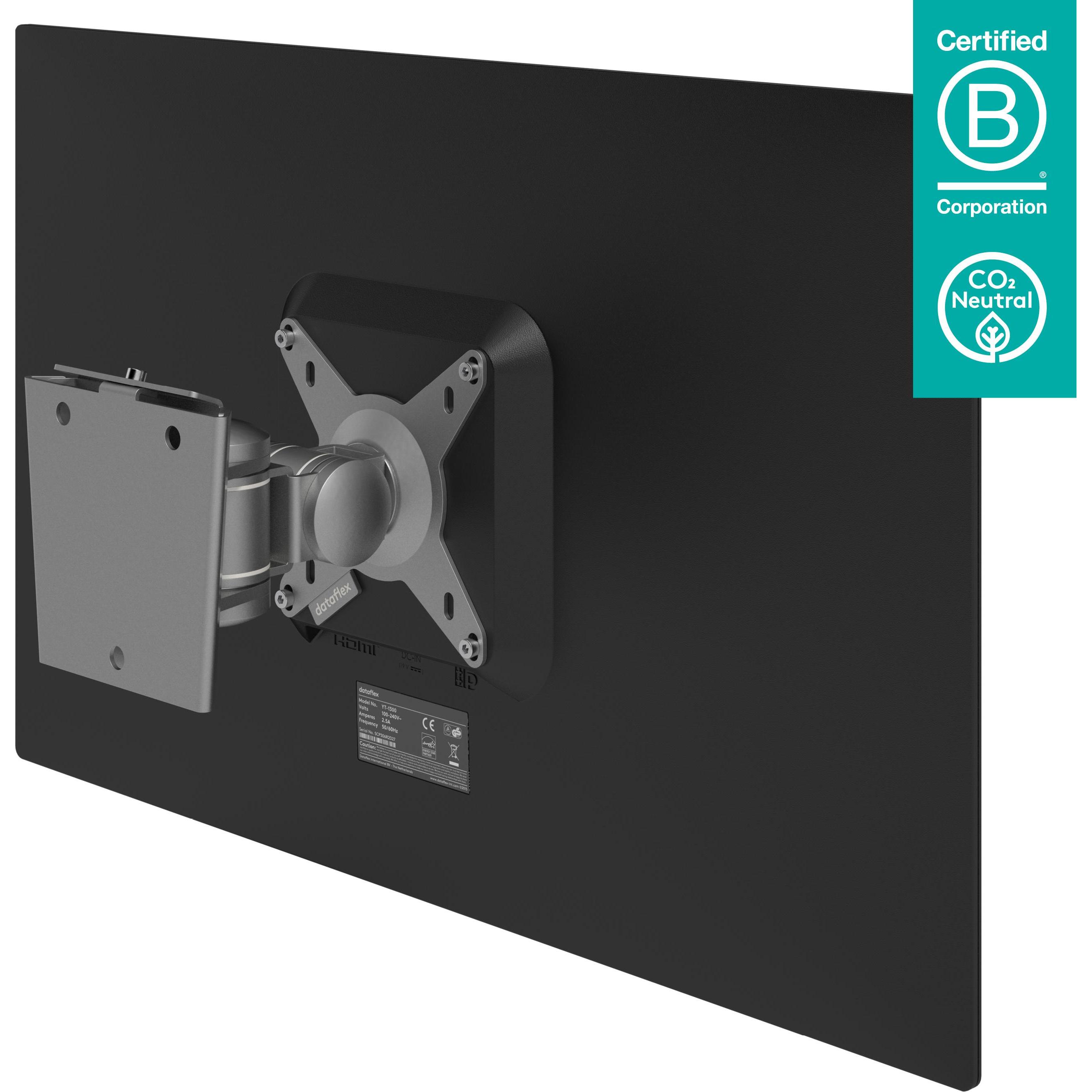 Thumbnail - Dataflex Viewmate Style Wall Mount 032 - Befestigungskit (Anschlussplatte, Wandmontage, S (Wand, 24.02"), Monitor Halter...