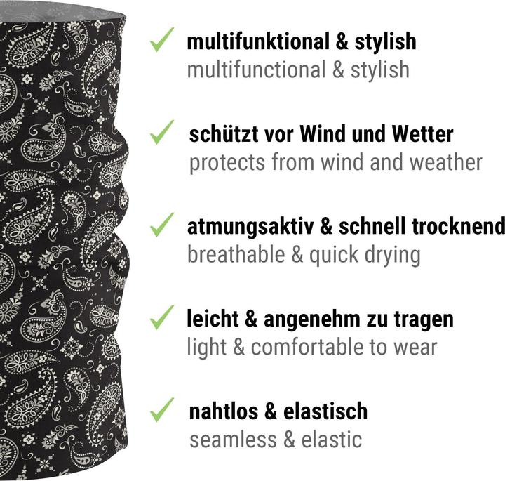Produktbild Maskworld Schlauchschal Bandana schwarz