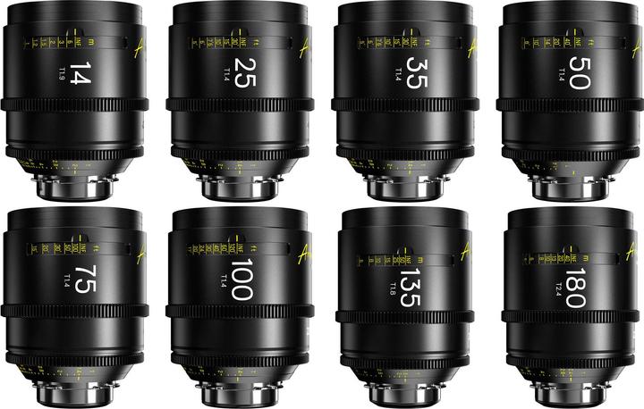 Produktbild Dzofilm Arles 10-Lens Kit 14/21/25/35/40/50/75/100/135/180mm FF/VV Prime Cine Lens for PL (imperial)