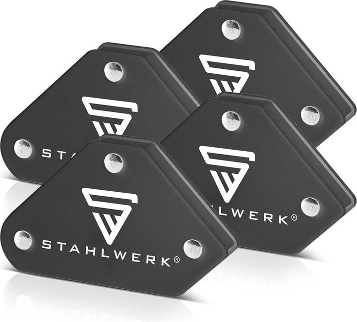 Actual product image Stahlwerk Welding angle 4-piece set magnet 4 kg 9 lbs welding magnet magnetic angle