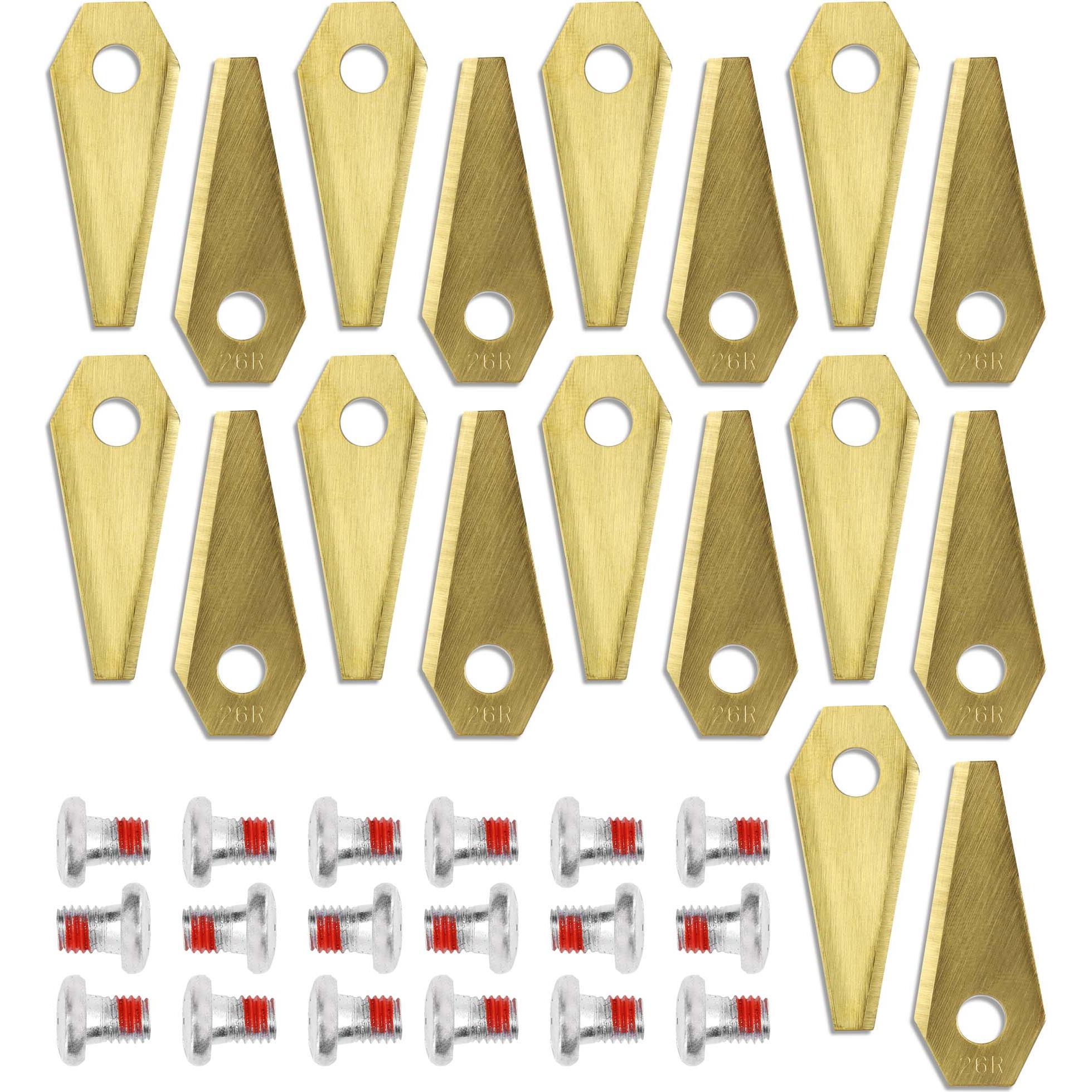 Thumbnail - Wiltec, Zubehör Gartenmaschinen, Rasenroboter Messer Set Titan 49x19mm 18 Stück Mähroboter Rasenmäher (Mähroboter, Rasen...
