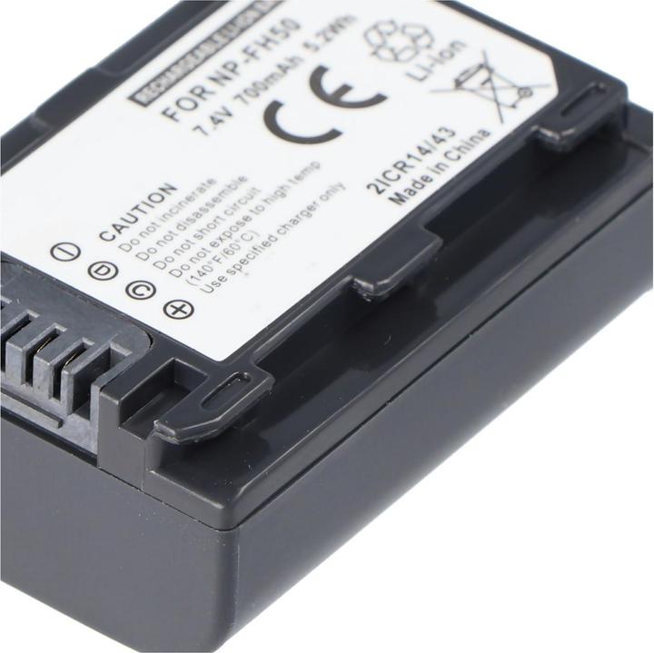 Actual product image AccuCell Sony NP-FH50 battery, H-series (Camera battery)