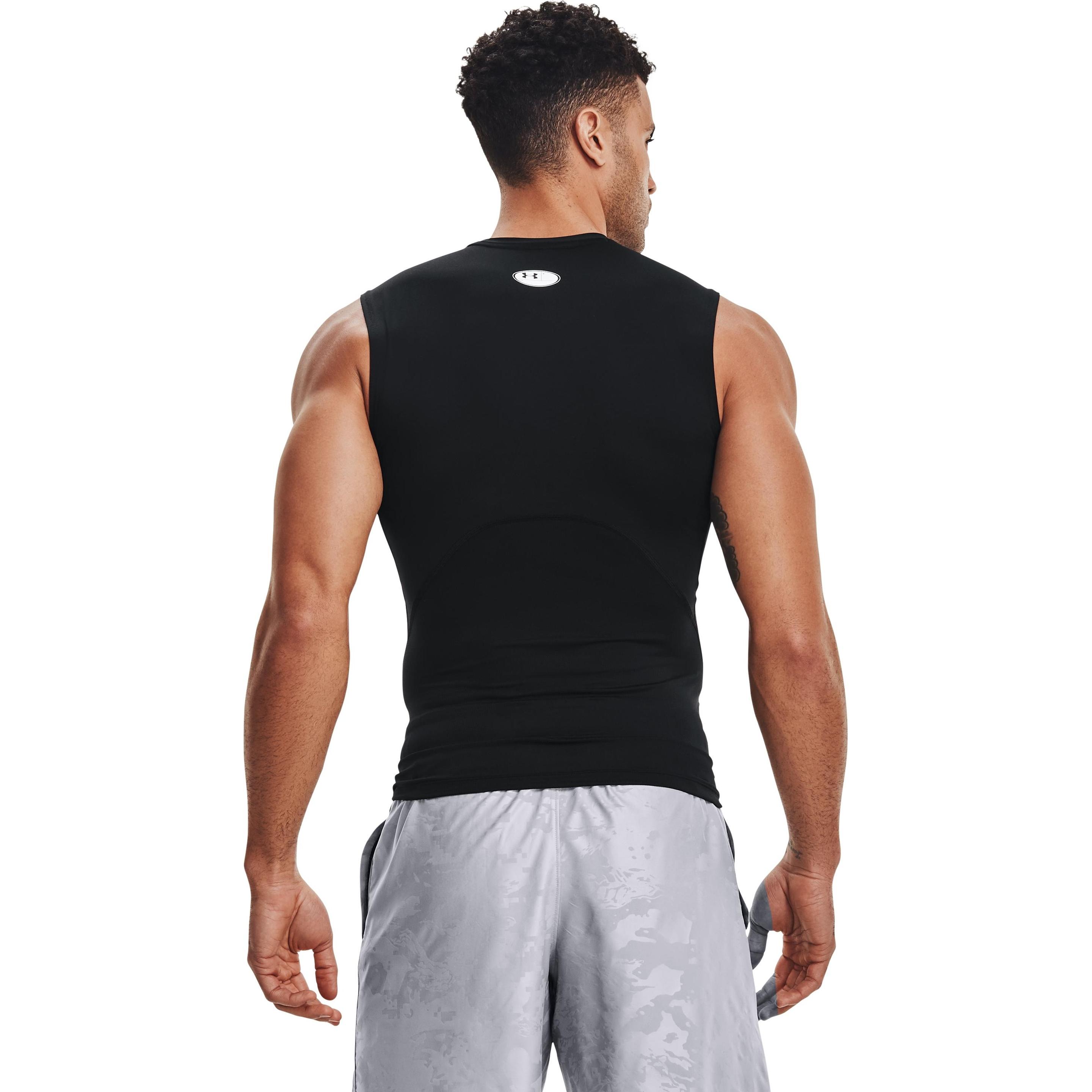 Thumbnail - Under Armour, Herren, Sportshirt, Heatgear Compression Tanktop (S), Schwarz, S