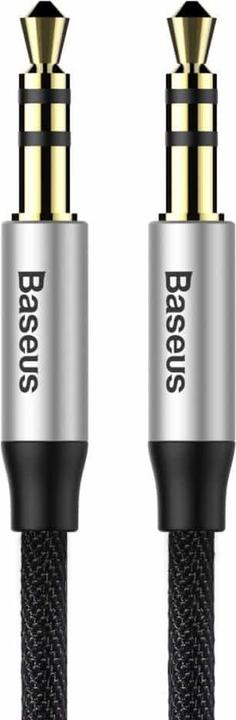 Actual product image Baseus Yiven Audio Cable M30 0.5M Silver+Black (0.50 m, 3.5mm jack (AUX))