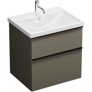 burgbad, Badmöbelset, Eqio Keramik-Waschtisch inklusive Waschtischunterschrank, Breite 630 mm