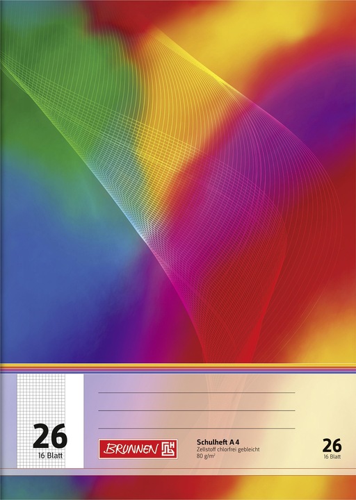 Actual product image exercise book (A4, Checked, Hardcover)