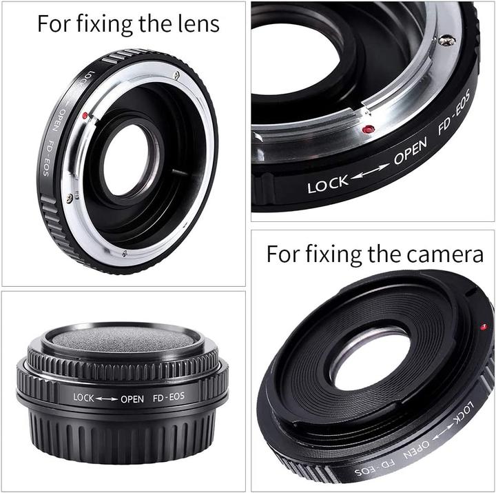 Produktbild K&F Concept M13135 High Precision Lens Adapter Mount, FD-EOS with Glass