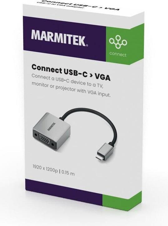 Produktbild Marmitek Adapter Connect USB-C > VGA (USB Typ-C, 15 cm)