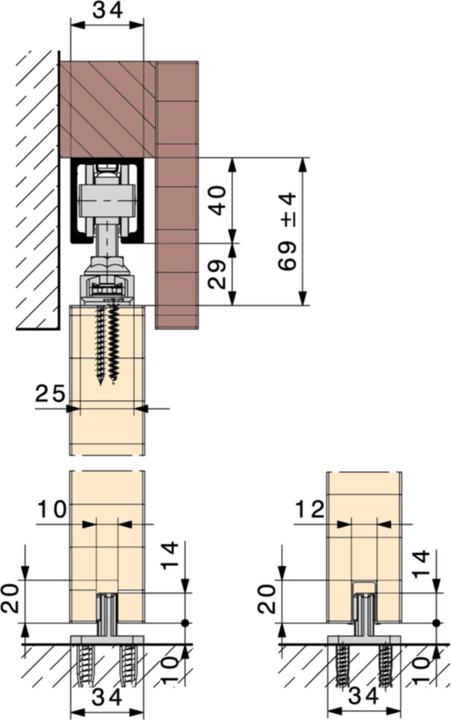 Actual product image HAWA Sliding door fittings