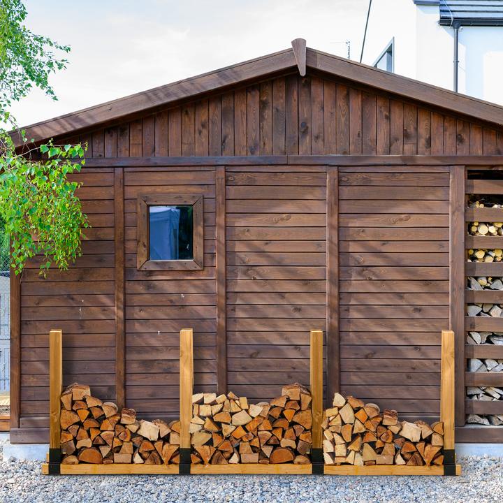 Image du produit Relaxdays 4x aide à l'empilage du bois (34 x 10 x 16 cm)