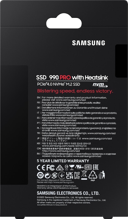 Produktbild Samsung 990 Pro mit Heatsink (2000 GB, M.2 2280)