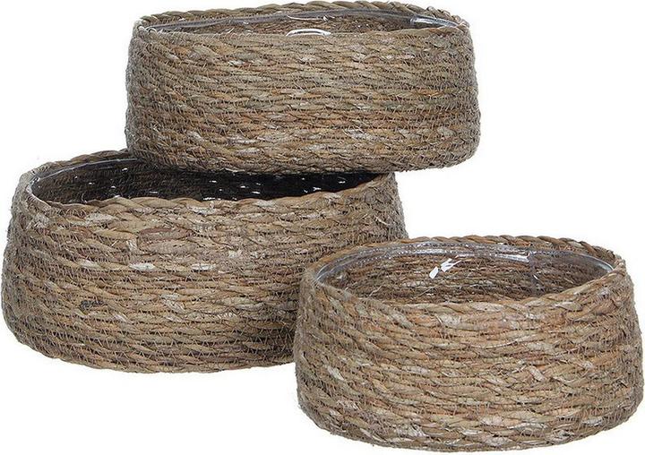 Mica Decorations Korb Satz Braun Korb (3 x)