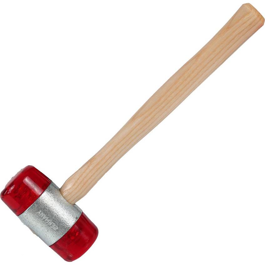 Dönges, Hammer, Kunststoffhammer mit lackiertem Eschenstiel, 60 mm, rot (1380 g)