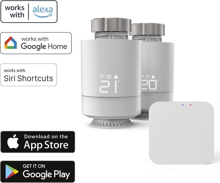 Actual product image Hama Smart WLAN heating control, 2x smart radiator thermostat + control centre