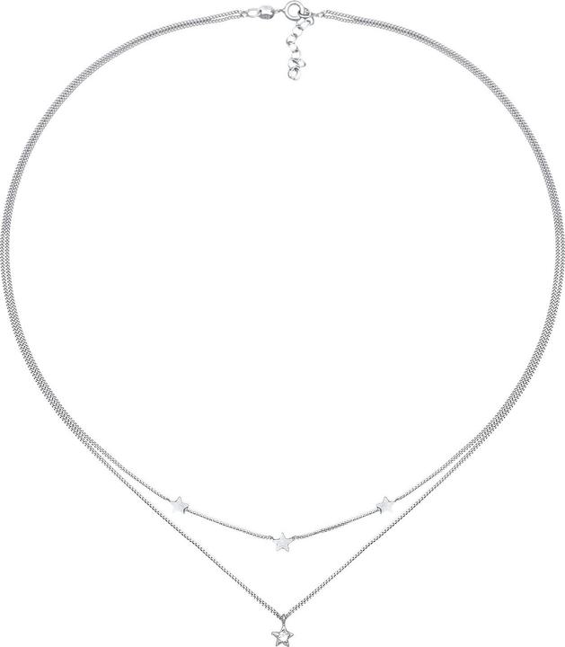 Produktbild Elli Halskette Layer Stern Astro Kristalle 925 Silber (Glaskristall, 925er Sterling Silber, 40 cm)