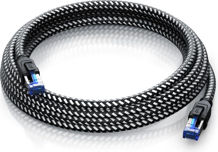 Actual product image Primewire CAT 8 network cable 40 Gbits - cotton jacket - LAN cable patch cable RJ45 - S/FTP PIMF shielding (S/FTP, 10 m)