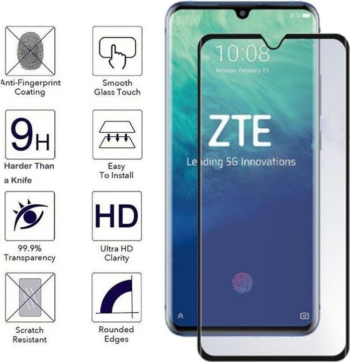 Actual product image Screenguard ZTE Axon 10 Pro Full Screen Protective Glass Film 2.5D 9H (1 pcs., ZTE Axon 10 Pro)