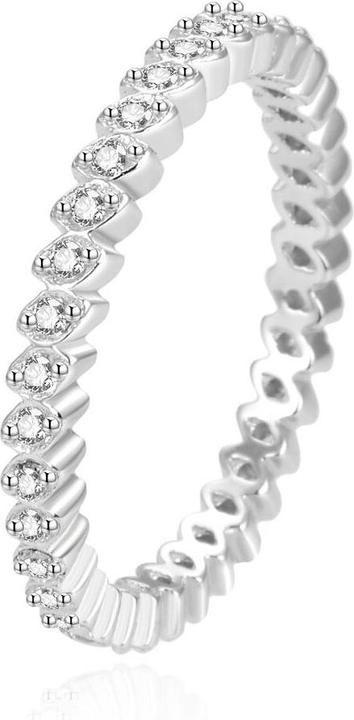 Produktbild Beneto Beautiful silver ring with zircons AGG376L - Circuit: 52 mm (L) (52)