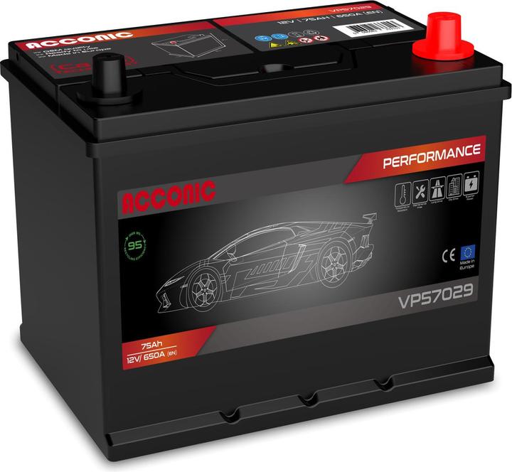 Produktbild Acconic VP57029 Performance 75Ah Autobatterie 570 412 063 (75 Ah)