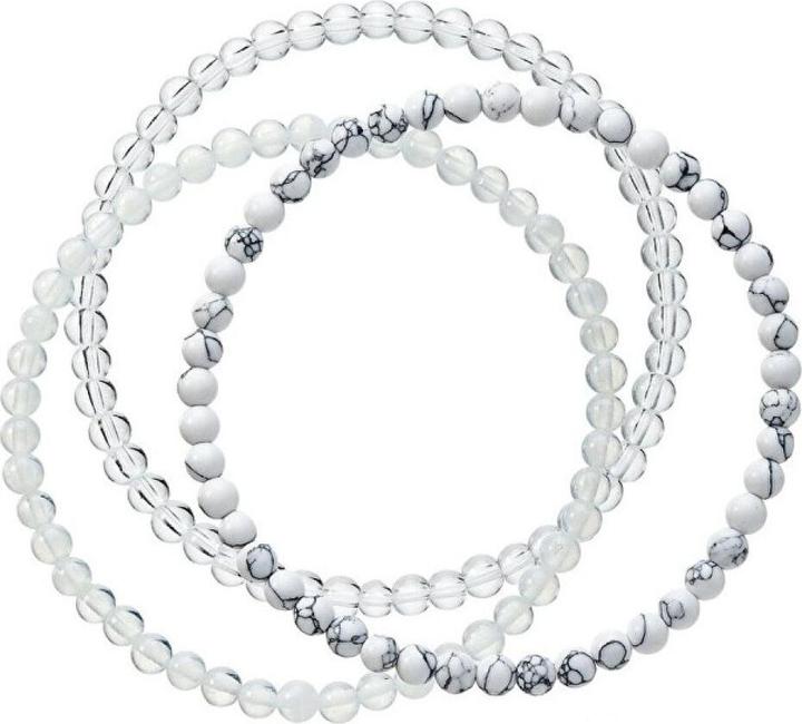 Produktbild Evolution Group Elegant Set Of Beaded Bracelets 43043.3 White