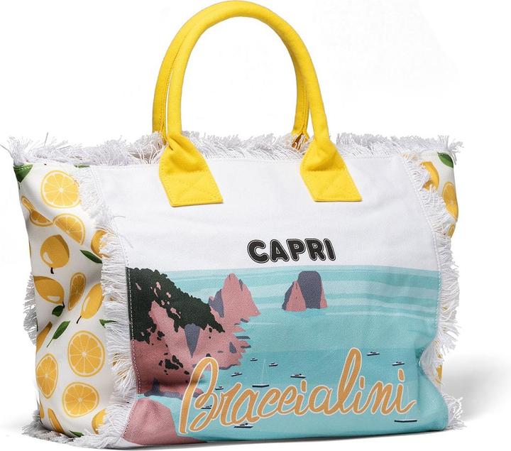 Immagine prodotto Braccialini Damen Handtasche - Modell Thalassa - 100% Baumwolle - 40.0 X 31.5 X 21.5 Cm