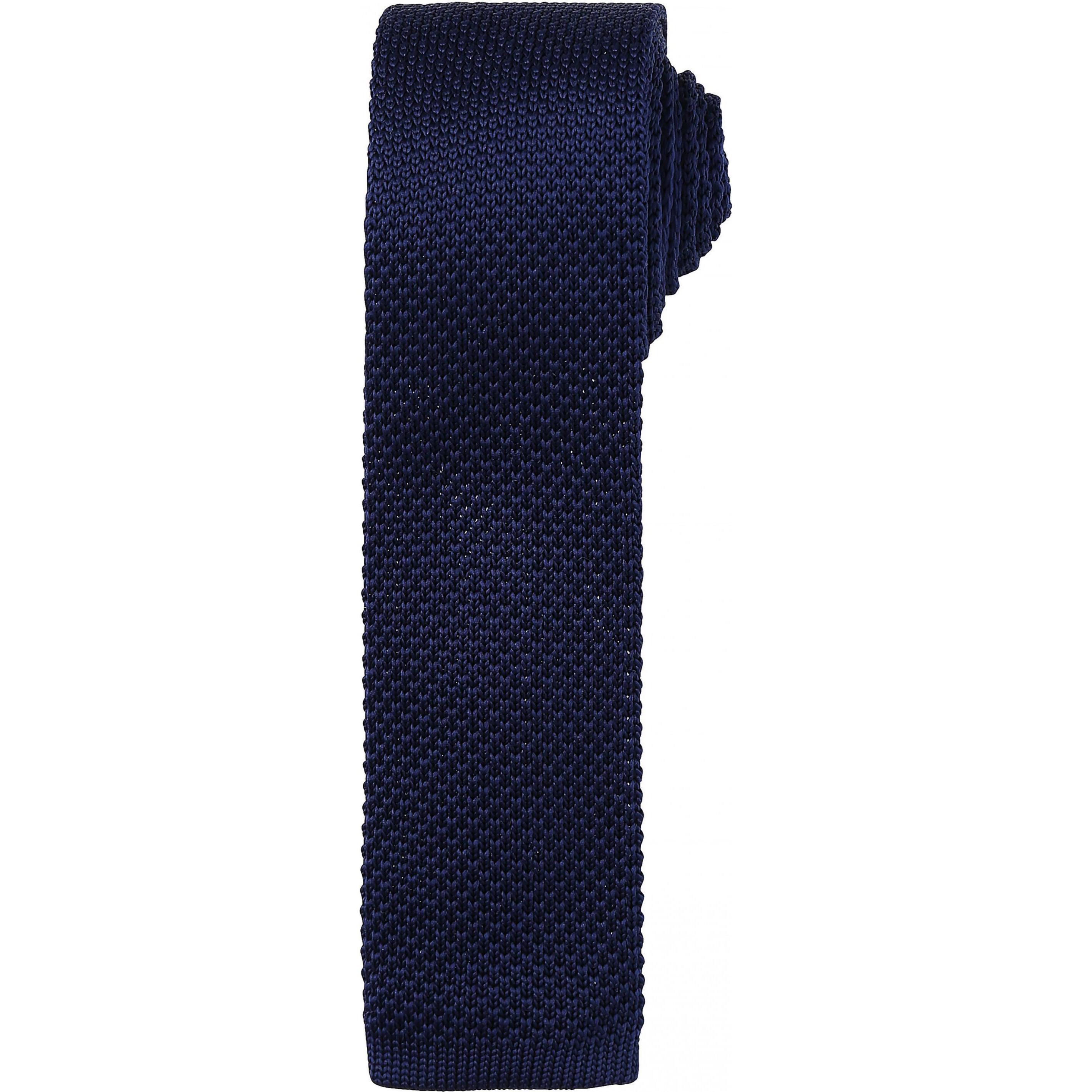 Premier, Krawatte + Fliege, Schmale gestrickte Krawatte, Blau