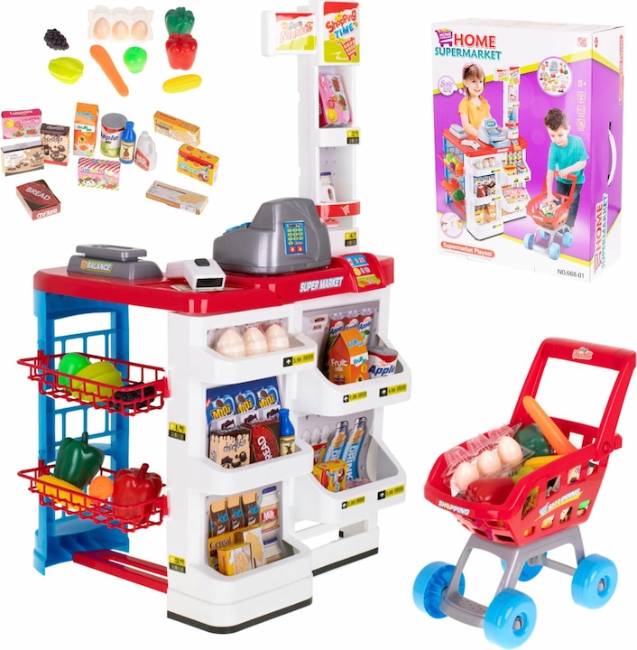 Produktbild Ikonka Supermarktkasse + Wagen Modell 2