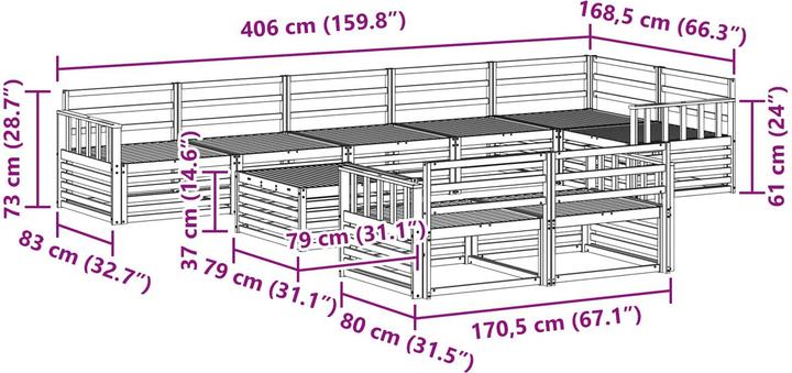 Produktbild vidaXL Outdoor-Sofa