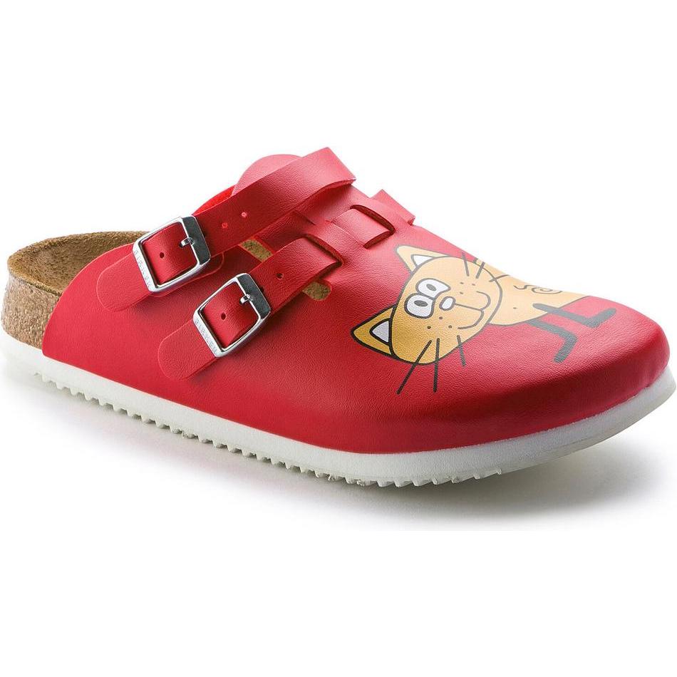 Birkenstock, Herren, Hausschuhe, Kay SL Birko-Flor schmal, Rot, (39)