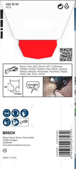 Produktbild Bosch Professional Zubehör PRO ASZ 32 SC Blatt für Multifunktionswerkzeuge, 24 x 11 mm