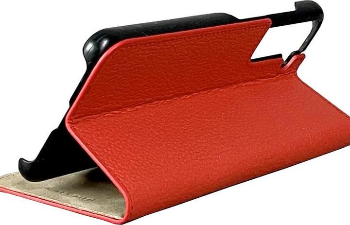 Actual product image Mike Galeli Book cover genuine leather Marc swiss red (Samsung Galaxy S21 FE)