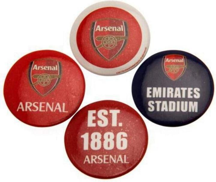 Produktbild Arsenal FC Knopf AnsteckerSet 4erPack Kunststoff Metall