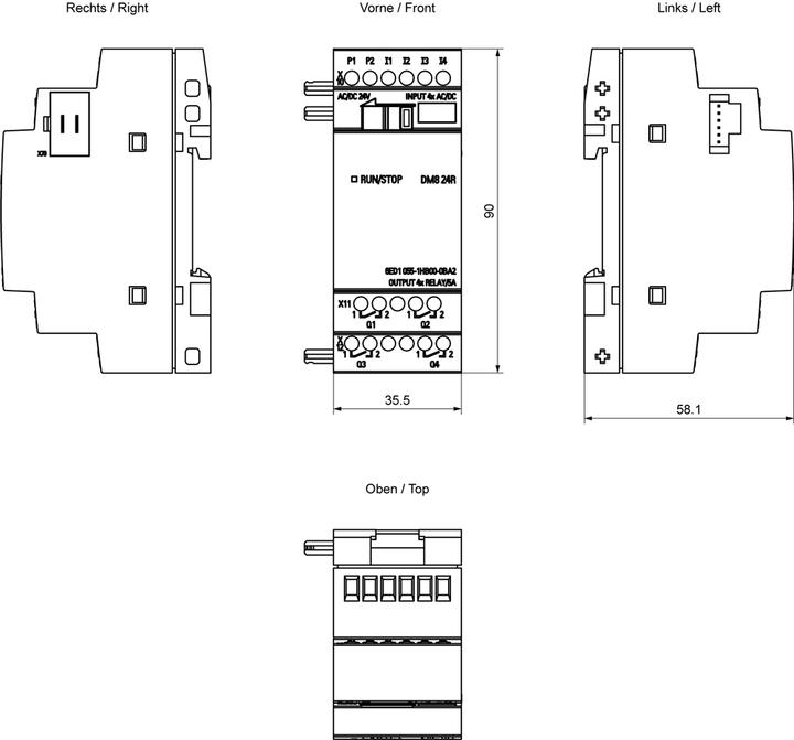Produktbild Siemens Expansion Module LOGO!8 DM8 24R 4DI/4DO