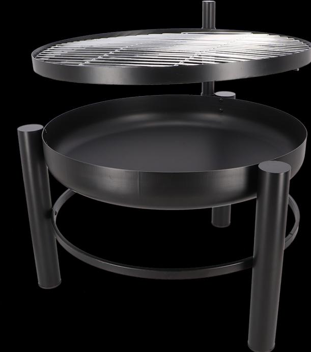 Esschert Design Feuerschale mit Grill L (66 cm)